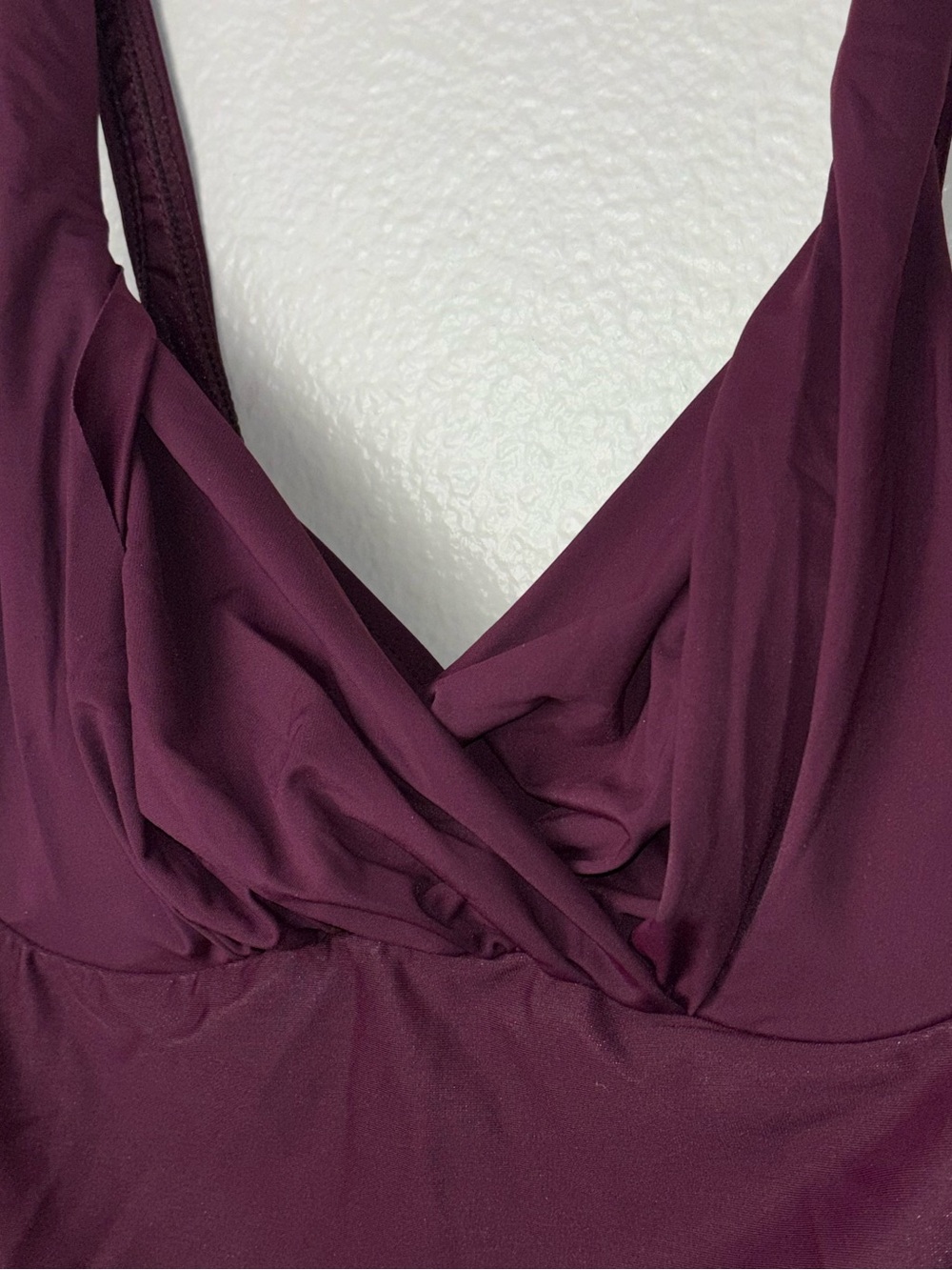 Magicsuit One-Piece Swimsuit Surplice Crossover Neckline Faux Wrap size 12 plum - Picture 7 of 16